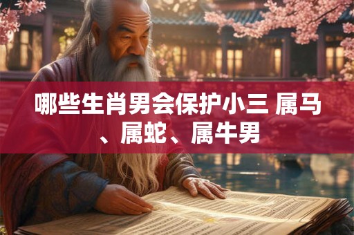 哪些生肖男会保护小三 属马、属蛇、属牛男 哪些生肖男会保护小三 属马、属蛇、属牛男
