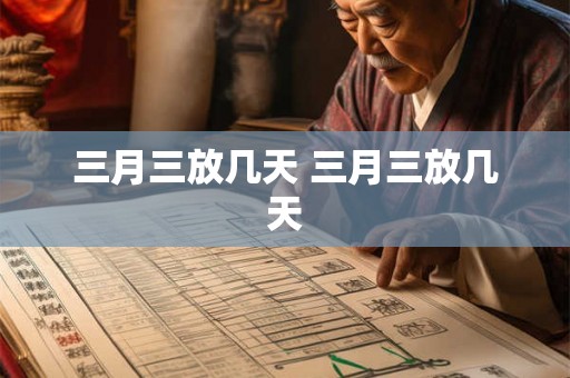 三月三放几天 三月三放几天