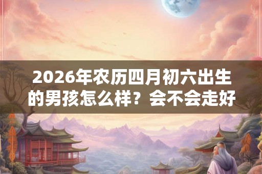 2026年农历四月初六出生的男孩怎么样？会不会走好运？