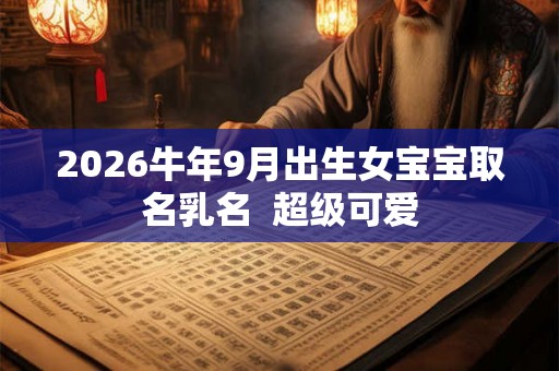 2026牛年9月出生女宝宝取名乳名  超级可爱