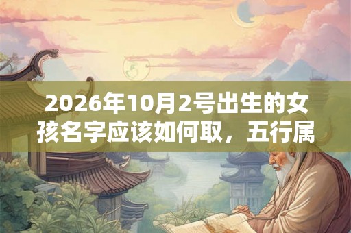 2026年10月2号出生的女孩名字应该如何取，五行属什么