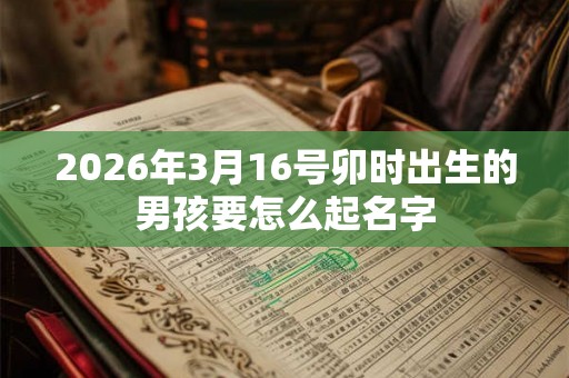 2026年3月16号卯时出生的男孩要怎么起名字