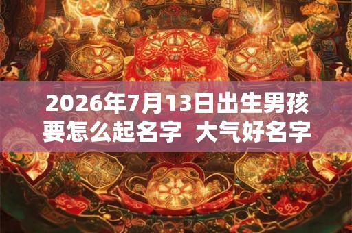 2026年7月13日出生男孩要怎么起名字  大气好名字推荐