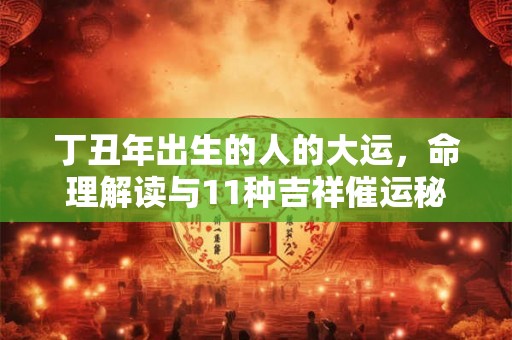 丁丑年出生的人的大运，命理解读与11种吉祥催运秘法