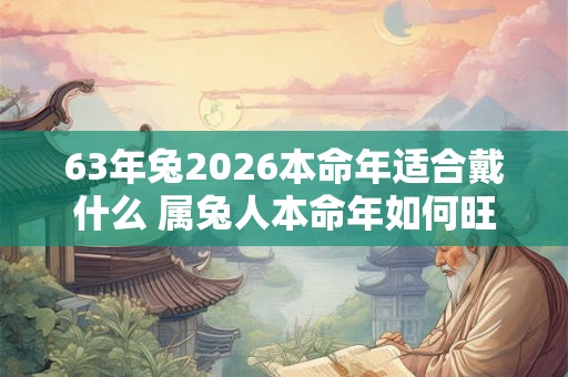 63年兔2026本命年适合戴什么 属兔人本命年如何旺运