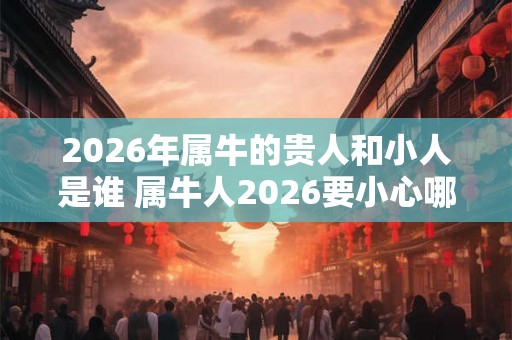 2026年属牛的贵人和小人是谁 属牛人2026要小心哪些人