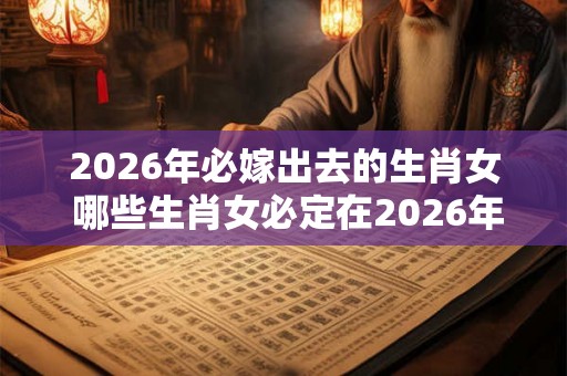 2026年必嫁出去的生肖女 哪些生肖女必定在2026年嫁出去