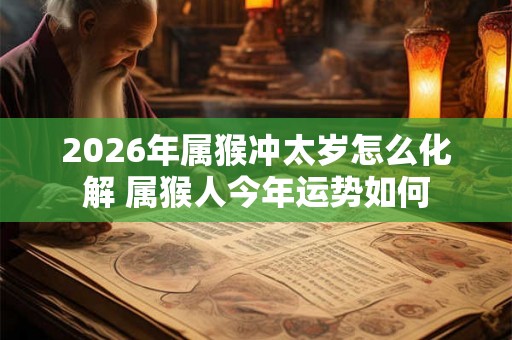 2026年属猴冲太岁怎么化解 属猴人今年运势如何