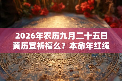 2026年农历九月二十五日黄历宜祈福么？本命年红绳要去寺庙求吗