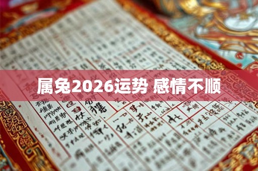 属兔2026运势 感情不顺