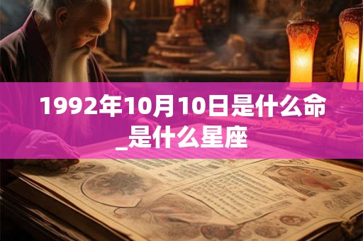 1992年10月10日是什么命_是什么星座
