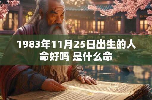 1983年11月25日出生的人命好吗 是什么命