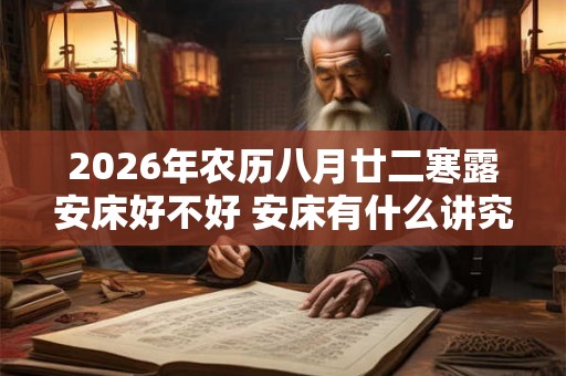 2026年农历八月廿二寒露安床好不好 安床有什么讲究