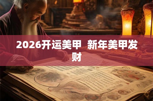 2026开运美甲  新年美甲发财