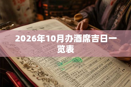 2026年10月办酒席吉日一览表