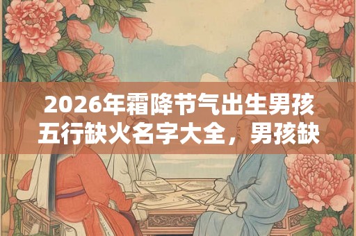 2026年霜降节气出生男孩五行缺火名字大全，男孩缺火起名