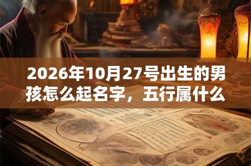 2026年10月27号出生的男孩怎么起名字,五行属什么 2026年10月27号出生的男孩怎么起名字,五行属什么