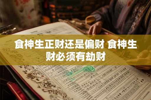 食神生正财还是偏财 食神生财必须有劫财