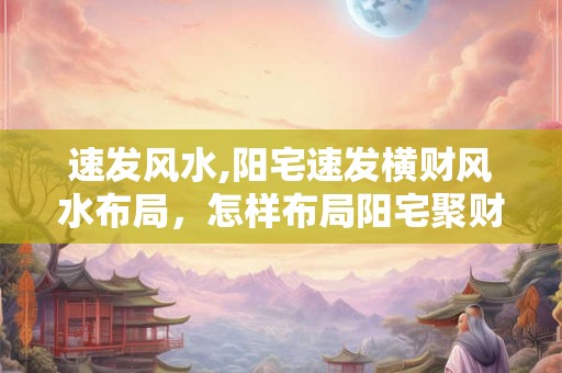 速发风水,阳宅速发横财风水布局，怎样布局阳宅聚财风水