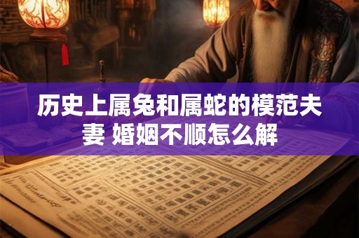 历史上属兔和属蛇的模范夫妻 婚姻不顺怎么解 历史上属兔和属蛇的模范夫妻 婚姻不顺怎么解