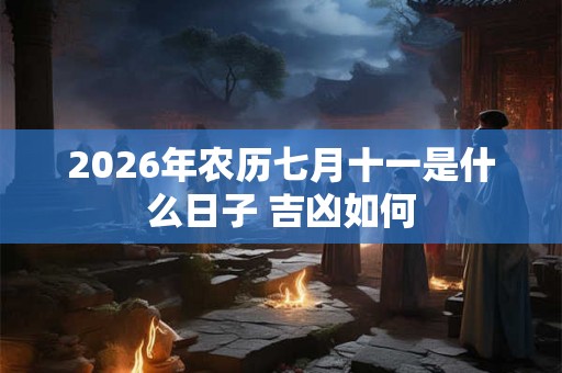2026年农历七月十一是什么日子 吉凶如何 2026年农历七月十一是什么日子 吉凶如何