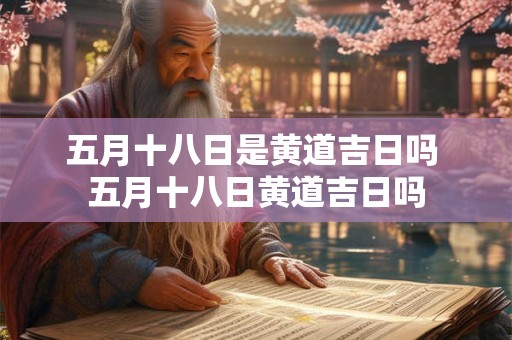 五月十八日是黄道吉日吗 五月十八日黄道吉日吗