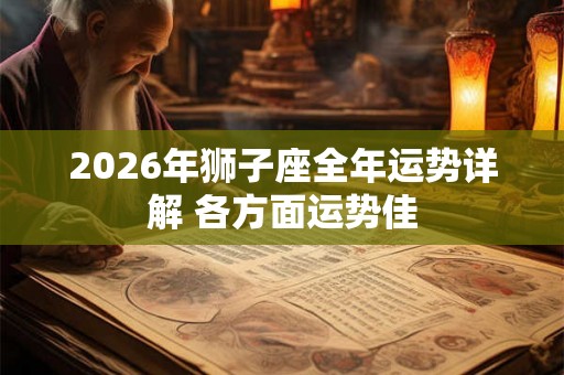 2026年狮子座全年运势详解 各方面运势佳