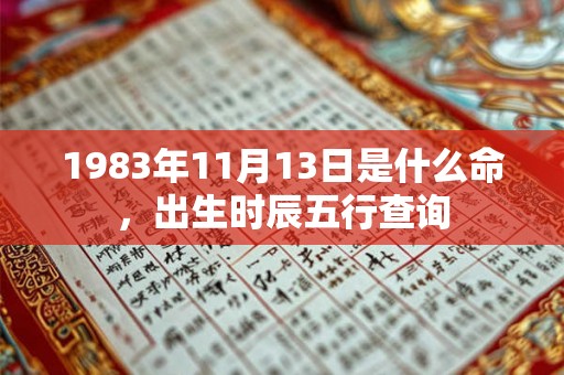 1983年11月13日是什么命，出生时辰五行查询