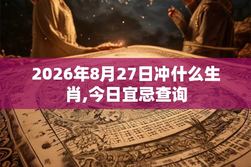 2026年8月27日冲什么生肖,今日宜忌查询