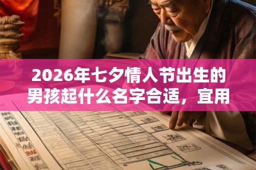 2026年七夕情人节出生的男孩起什么名字合适，宜用什么字