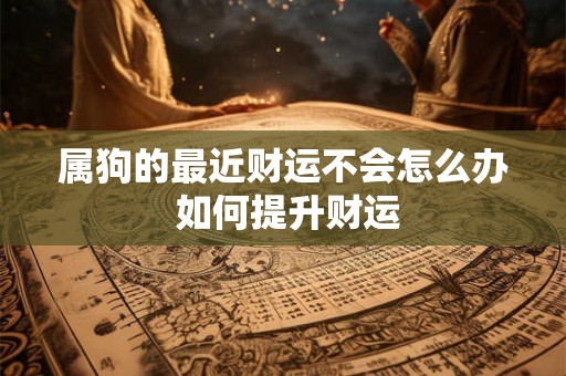 属狗的最近财运不会怎么办 如何提升财运