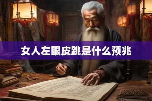 女人左眼皮跳是什么预兆
