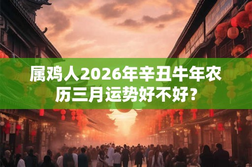 属鸡人2026年辛丑牛年农历三月运势好不好? 属鸡人2026年辛丑牛年农历三月运势好不好?
