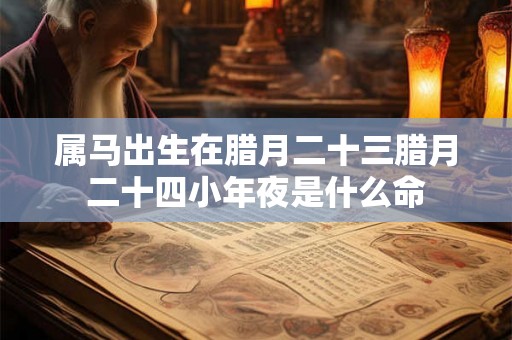 属马出生在腊月二十三腊月二十四小年夜是什么命