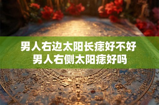 男人右边太阳长痣好不好 男人右侧太阳痣好吗