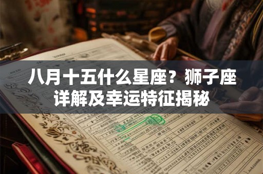 八月十五什么星座？狮子座详解及幸运特征揭秘