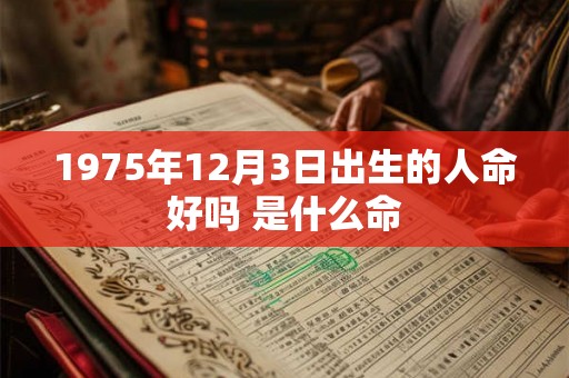 1975年12月3日出生的人命好吗 是什么命