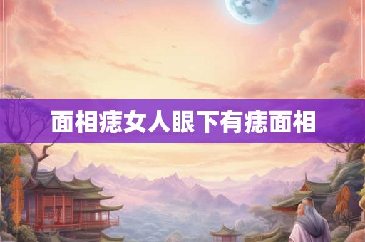 面相痣女人眼下有痣面相
