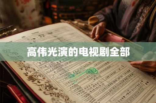 高伟光演的电视剧全部