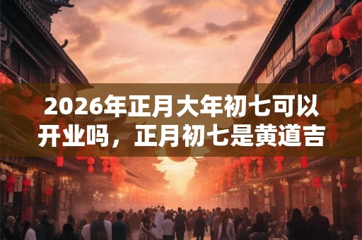 2026年正月大年初七可以开业吗，正月初七是黄道吉日吗？