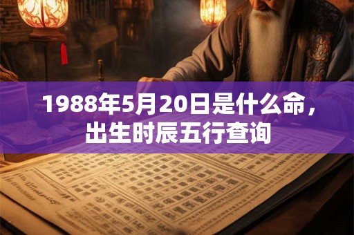 1988年5月20日是什么命，出生时辰五行查询