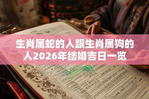 生肖属蛇的人跟生肖属狗的人2026年结婚吉日一览
