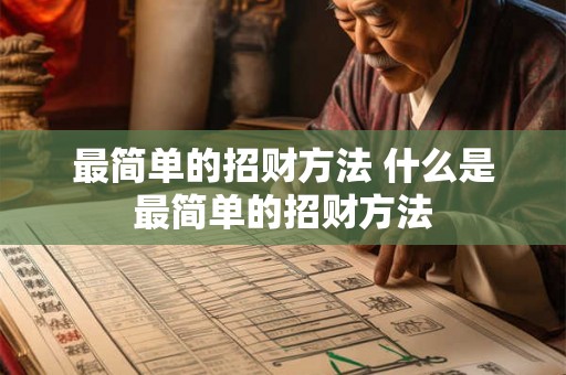 最简单的招财方法 什么是最简单的招财方法 最简单的招财方法 什么是最简单的招财方法