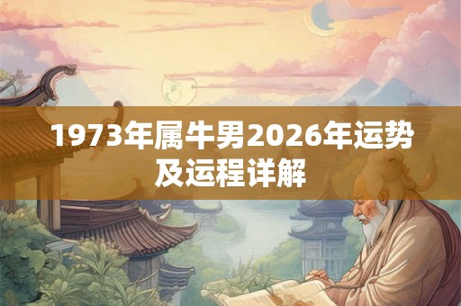 1973年属牛男2026年运势及运程详解