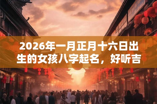 2026年一月正月十六日出生的女孩八字起名，好听吉利的名字大全