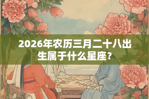 2026年农历三月二十八出生属于什么星座？