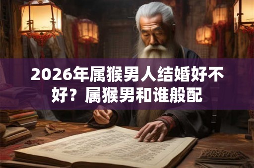 2026年属猴男人结婚好不好？属猴男和谁般配