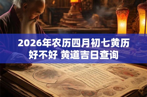 2026年农历四月初七黄历好不好 黄道吉日查询