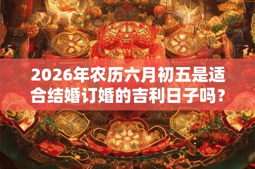 2026年农历六月初五是适合结婚订婚的吉利日子吗？