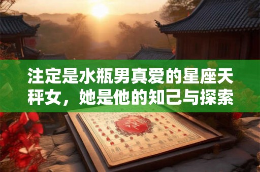 注定是水瓶男真爱的星座天秤女，她是他的知己与探索伴侣